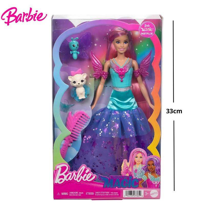Barbie Um Toque de Mágica, Boneca Malibu Com Cabelo Rosa JCW48